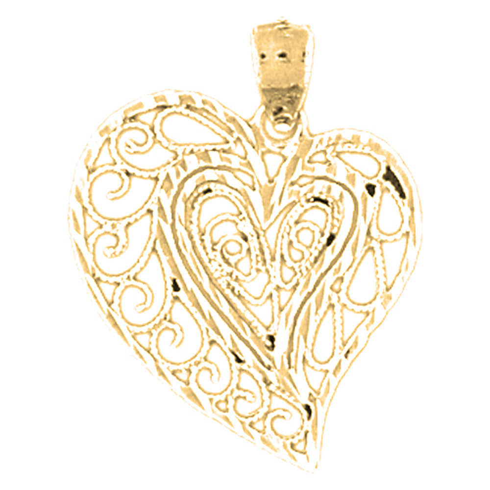 14K or 18K Gold Heart Pendant