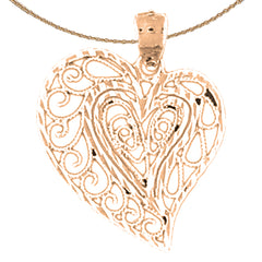 14K or 18K Gold Heart Pendant