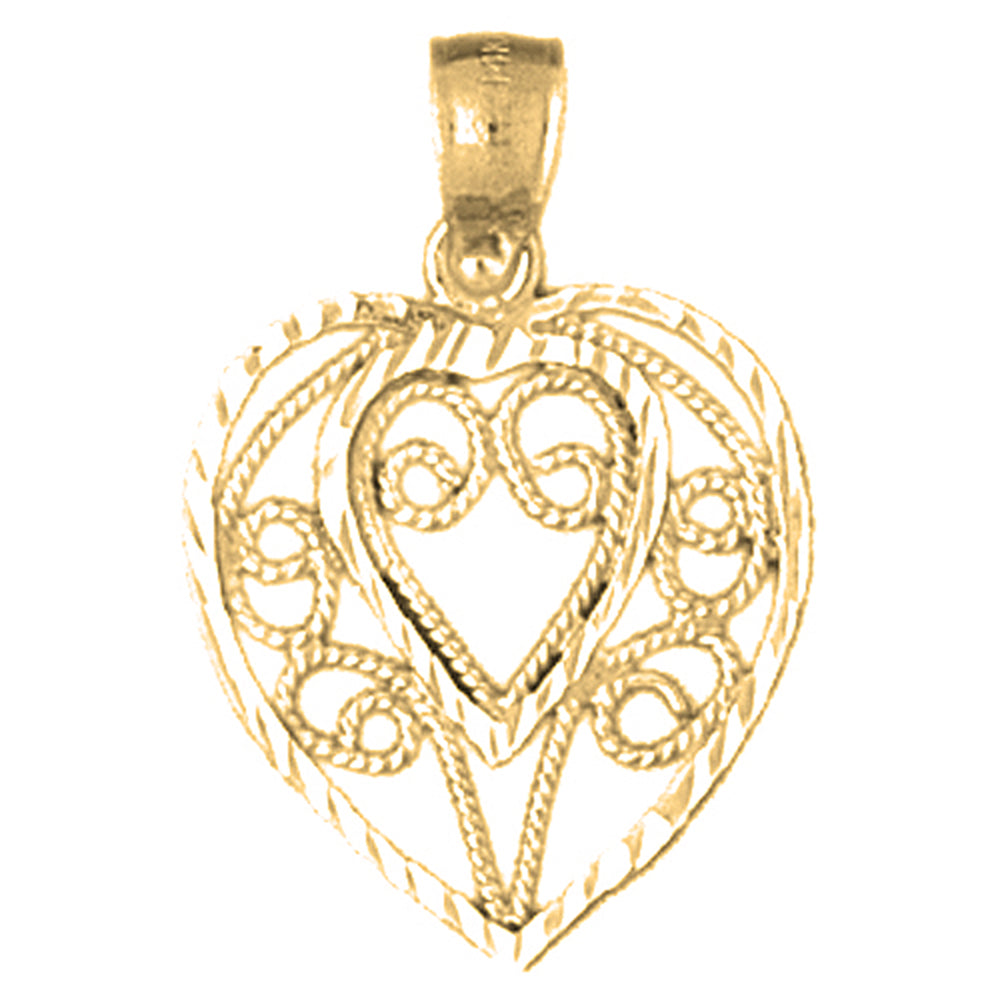 14K or 18K Gold Heart Pendant