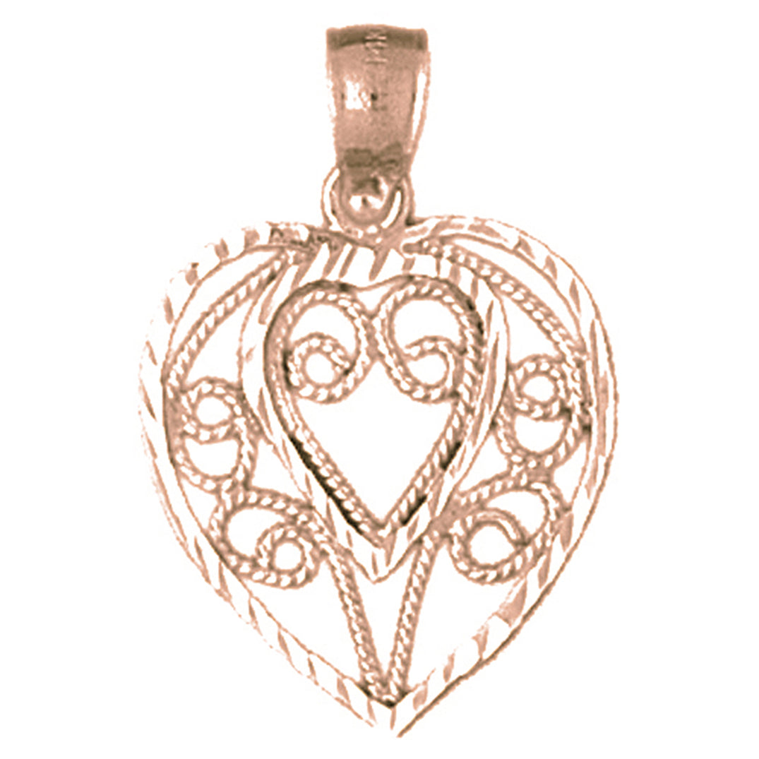 14K or 18K Gold Heart Pendant