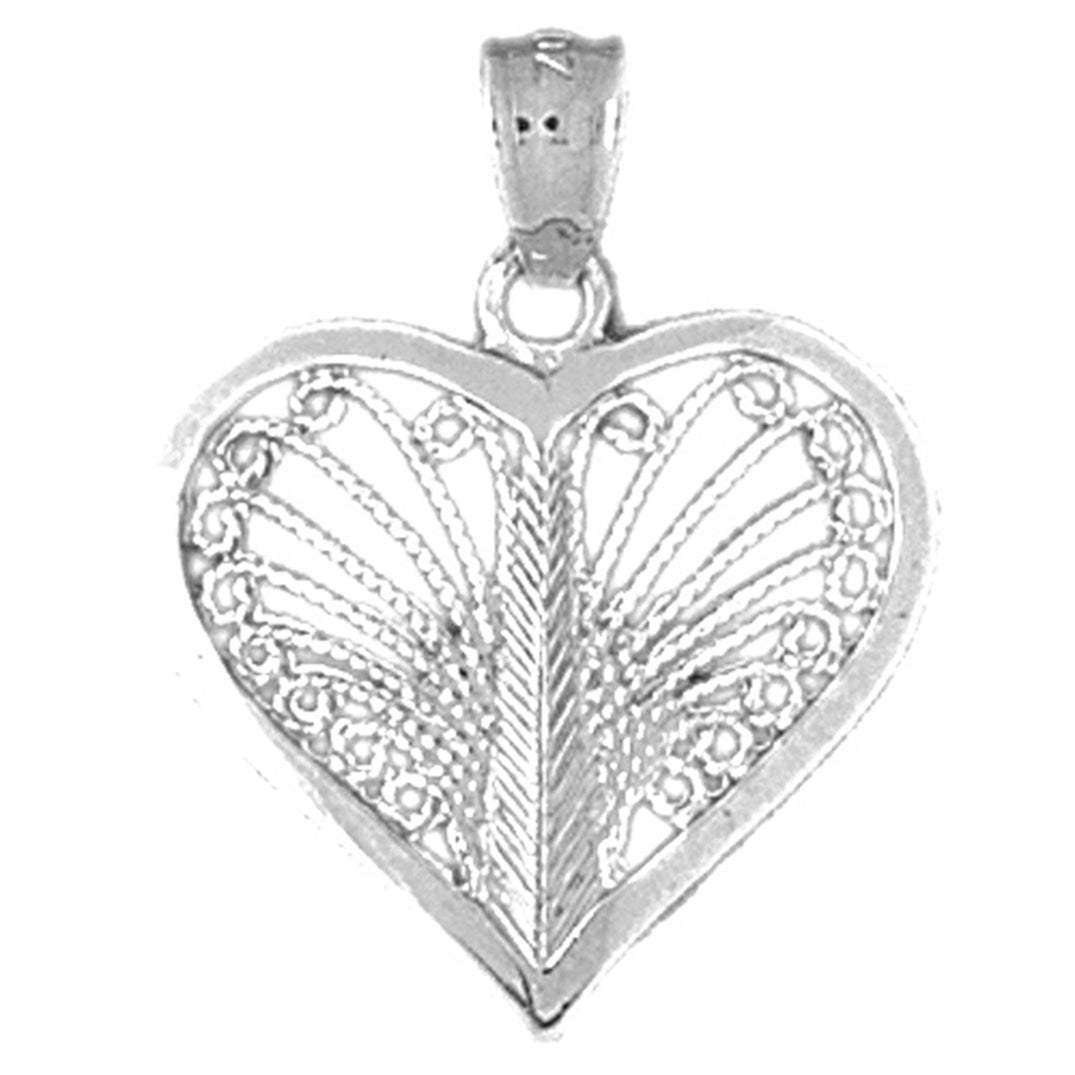 10K, 14K or 18K Gold Heart Pendant