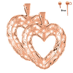 14K or 18K Gold Heart Earrings