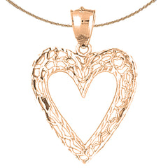 10K, 14K or 18K Gold Heart Pendant