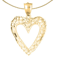 10K, 14K or 18K Gold Heart Pendant