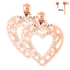 14K or 18K Gold Heart Earrings