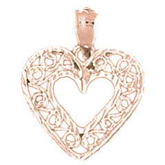 14K or 18K Gold Heart Pendant