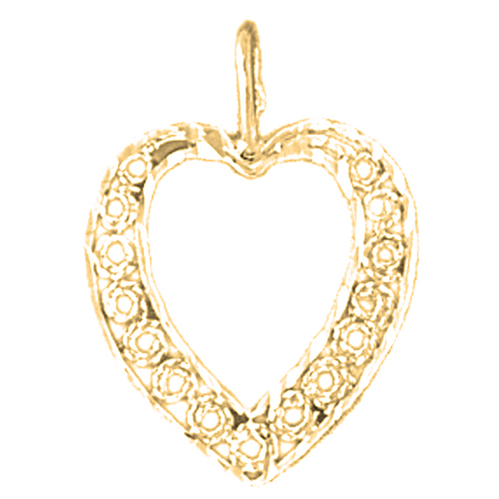 14K or 18K Gold Heart Pendant