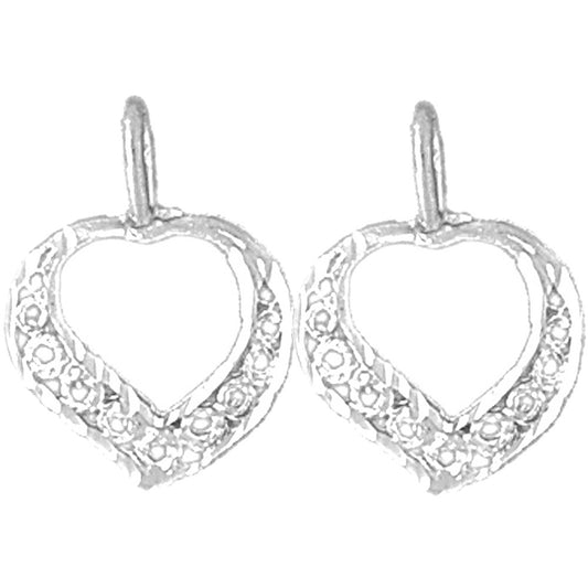 Sterling Silver 19mm Heart Earrings