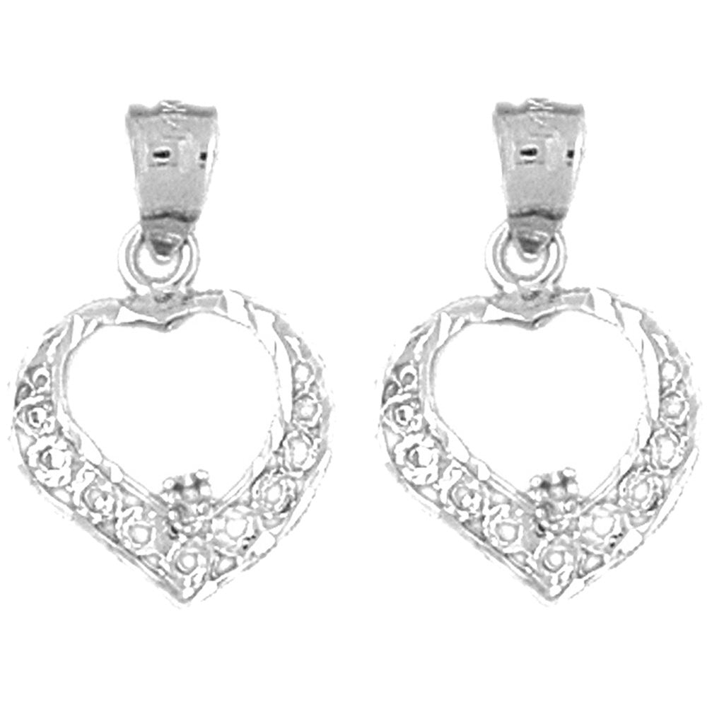 Sterling Silver 20mm Heart Earrings