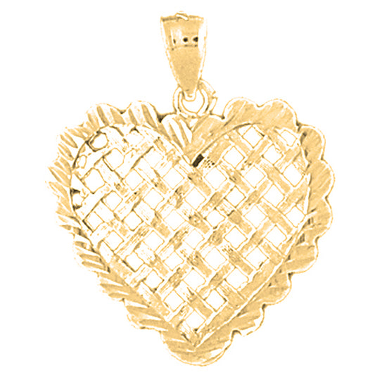 10K, 14K or 18K Gold Heart Pendant