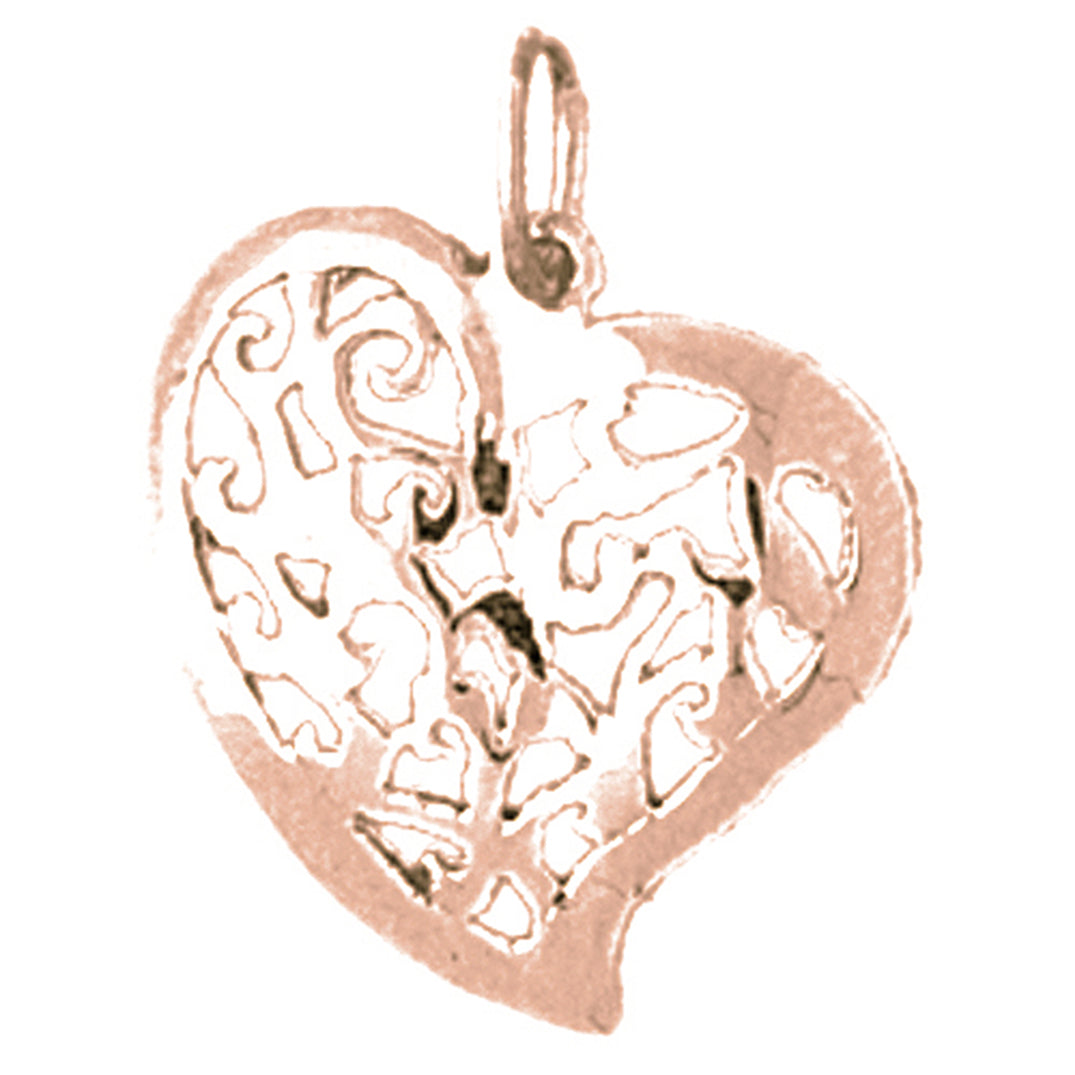 14K or 18K Gold Heart Pendant