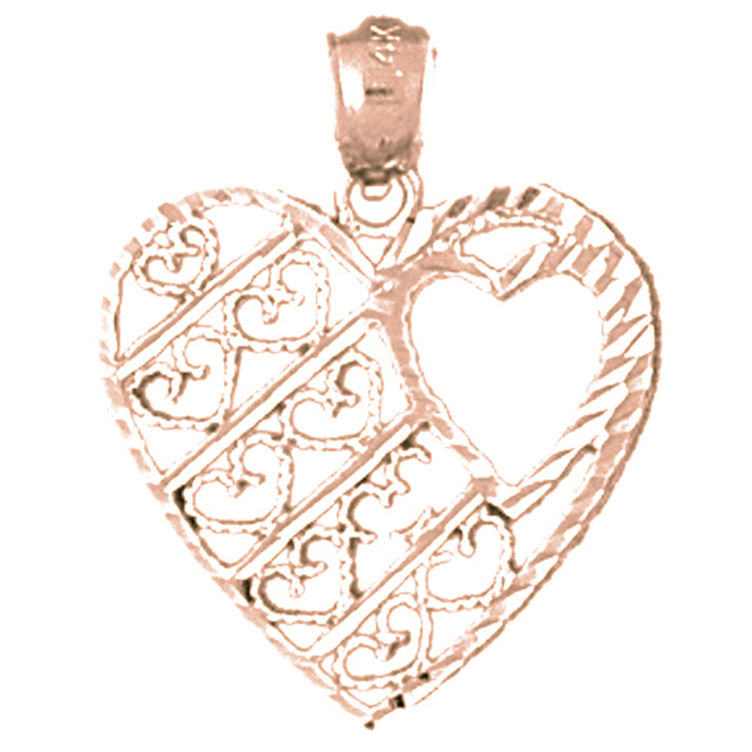 14K or 18K Gold Heart Pendant