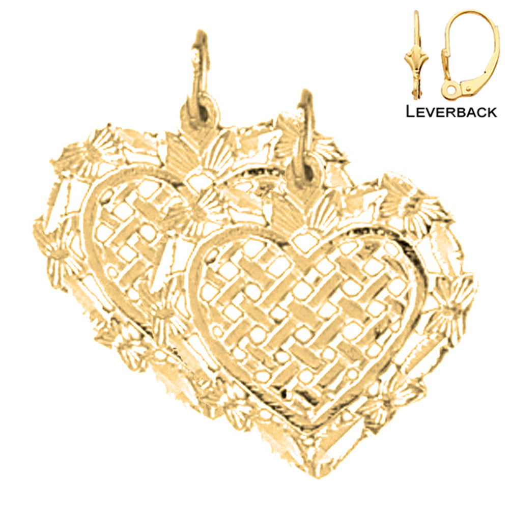 14K or 18K Gold Heart Earrings