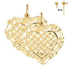 14K or 18K Gold Heart Earrings