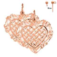 14K or 18K Gold Heart Earrings