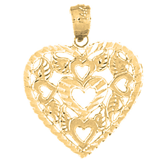 14K or 18K Gold Heart Pendant