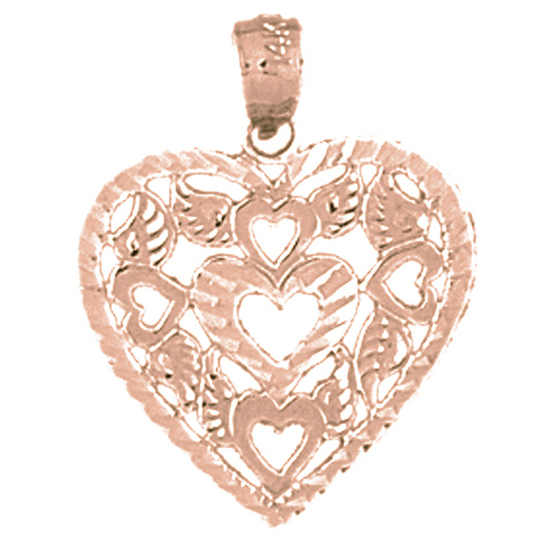 14K or 18K Gold Heart Pendant