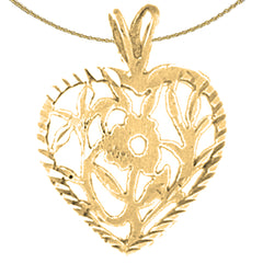 14K or 18K Gold Heart Pendant