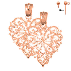 14K or 18K Gold Heart Earrings