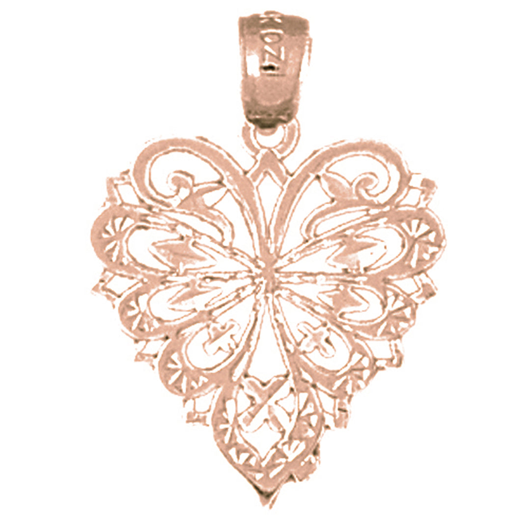 14K or 18K Gold Heart Pendant