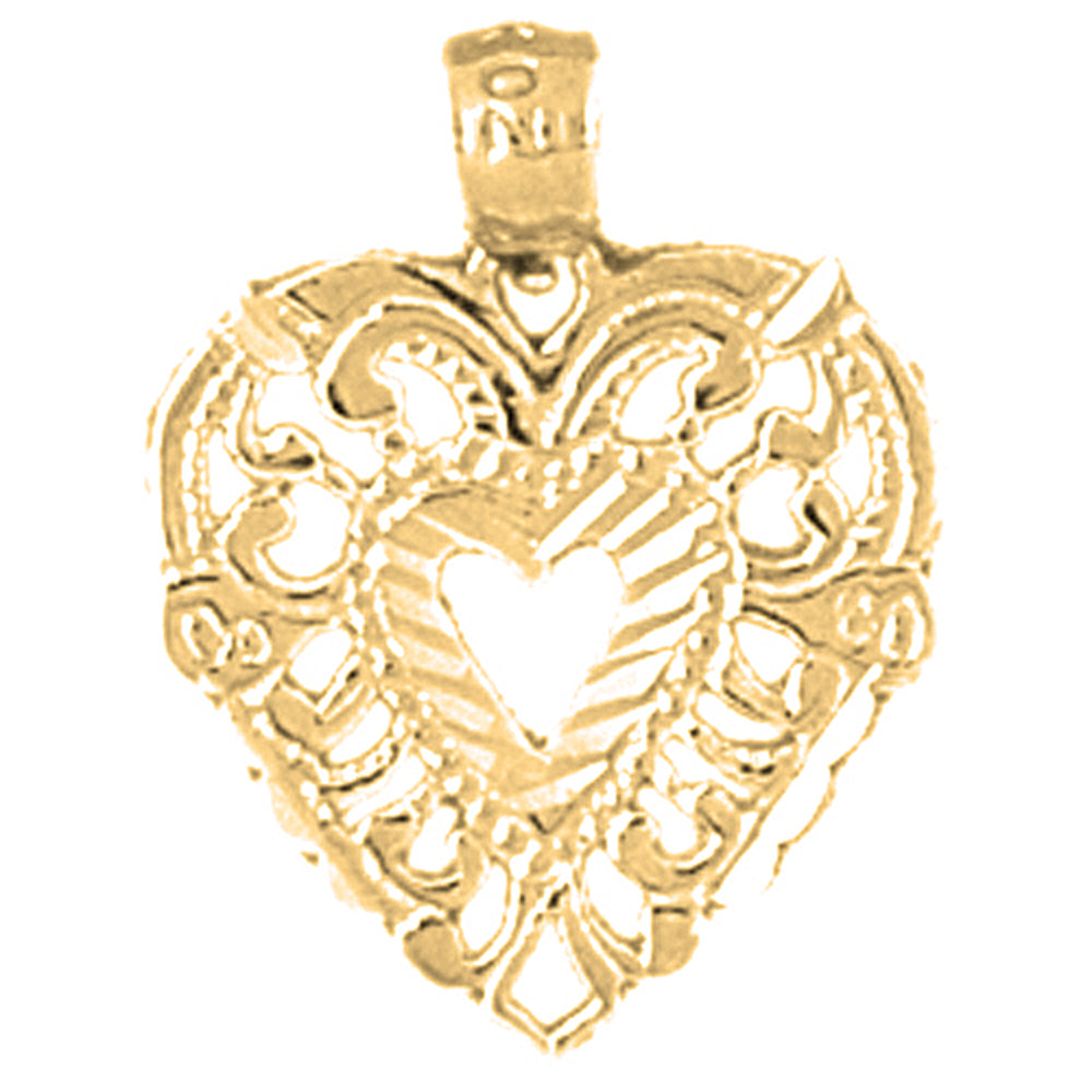 14K or 18K Gold Heart Pendant