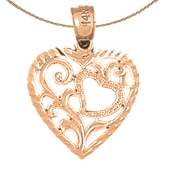 14K or 18K Gold Heart Pendant