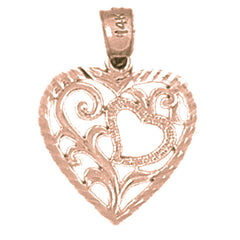 14K or 18K Gold Heart Pendant