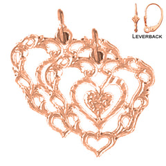 14K or 18K Gold Heart Earrings