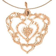 14K or 18K Gold Heart Pendant