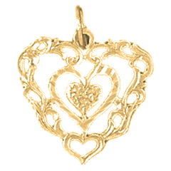 14K or 18K Gold Heart Pendant