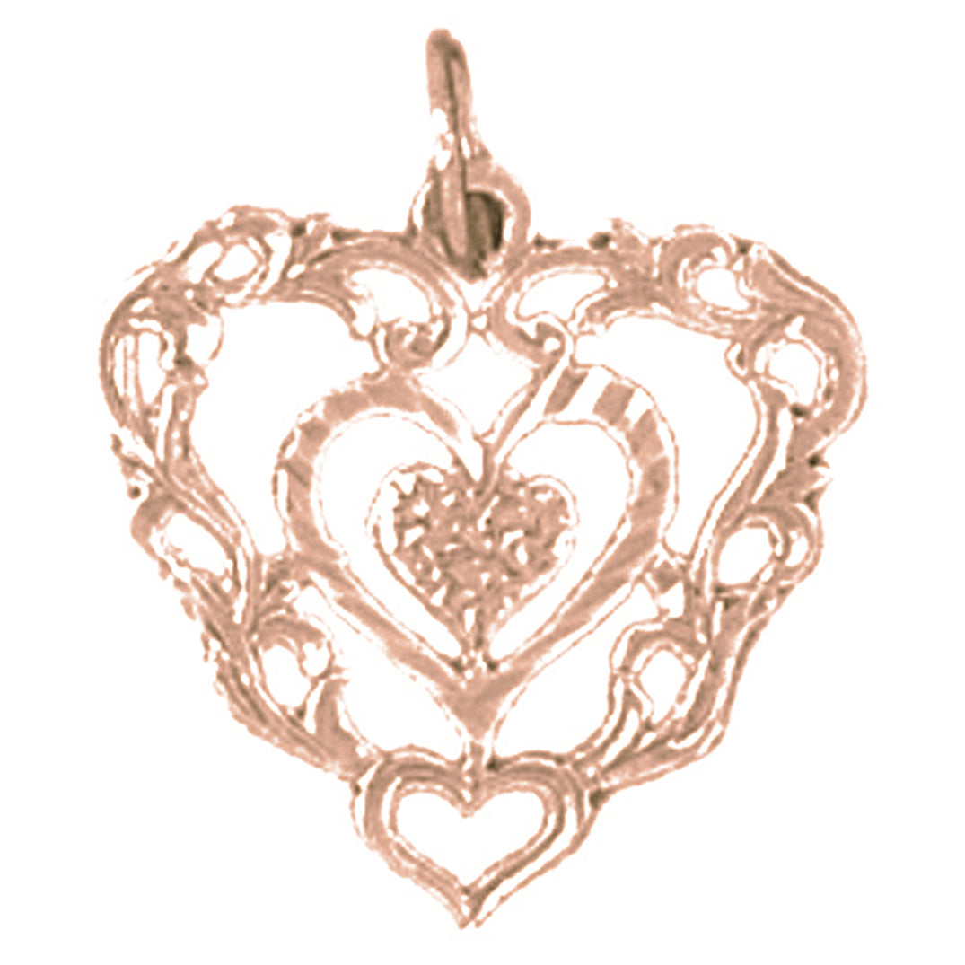 14K or 18K Gold Heart Pendant