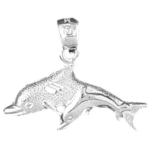 14K or 18K Gold Dolphin Pendant