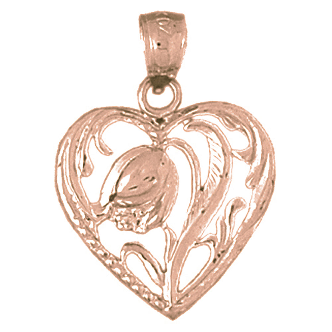 14K or 18K Gold Heart Pendant