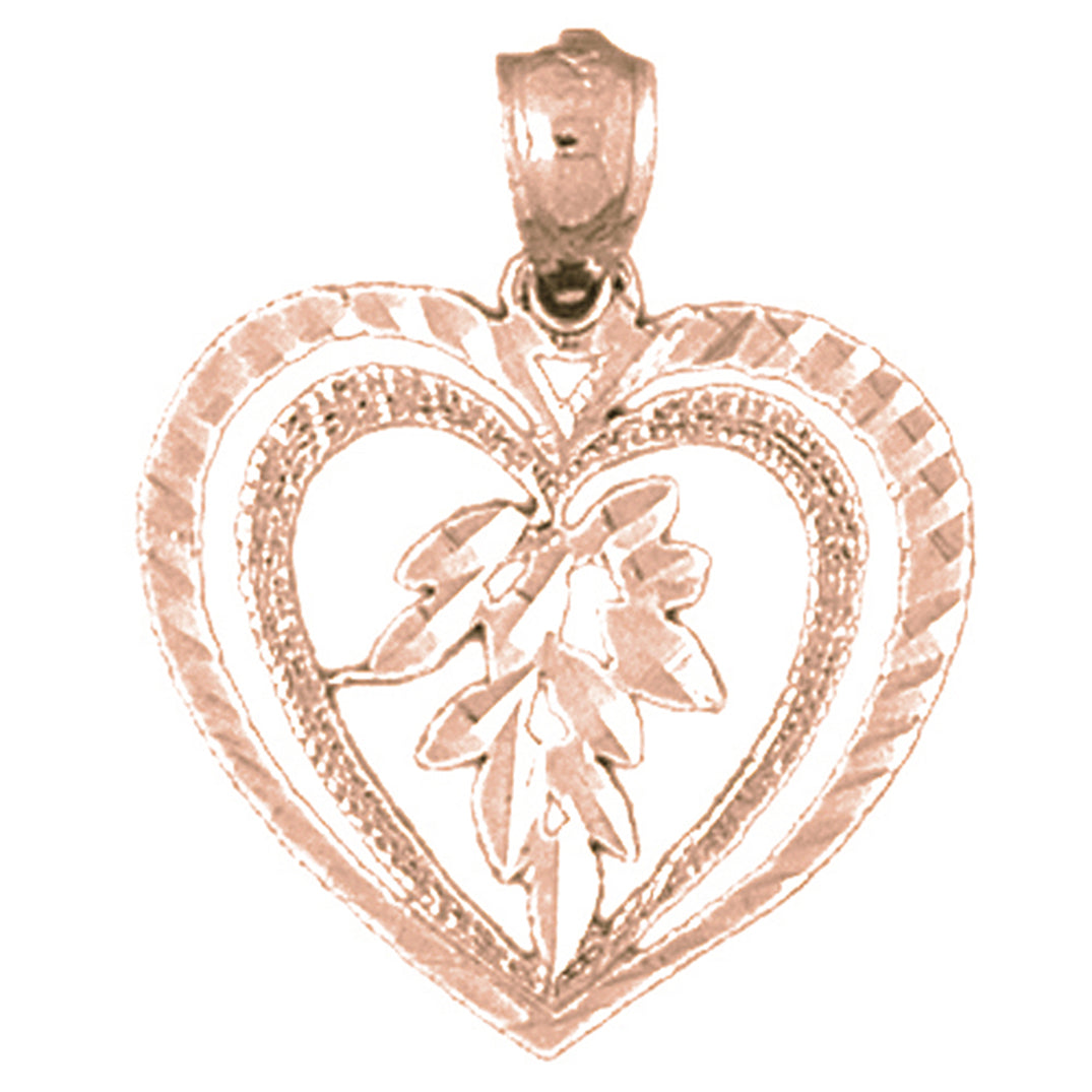 14K or 18K Gold Heart Pendant