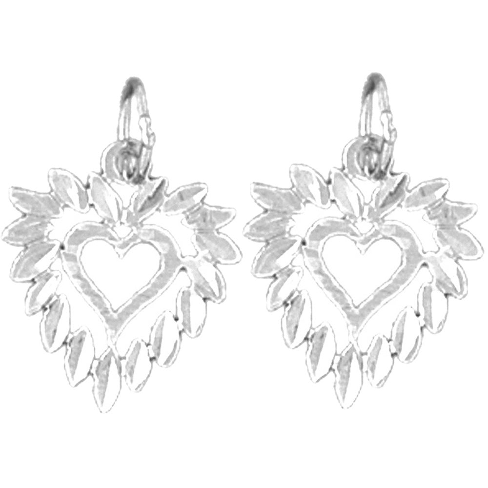 Sterling Silver 16mm Heart Earrings