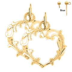 14K or 18K Gold Heart Earrings