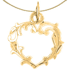 14K or 18K Gold Heart Pendant