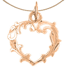 14K or 18K Gold Heart Pendant