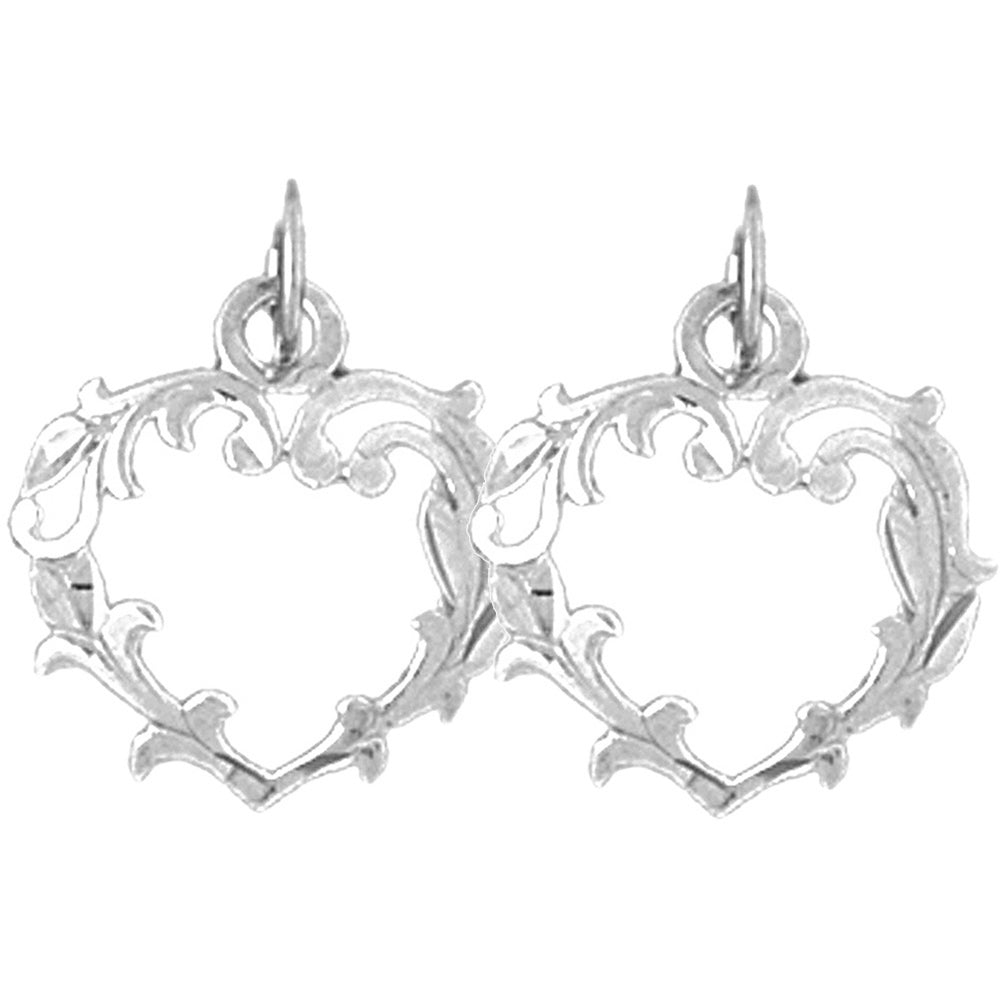 Sterling Silver 17mm Heart Earrings