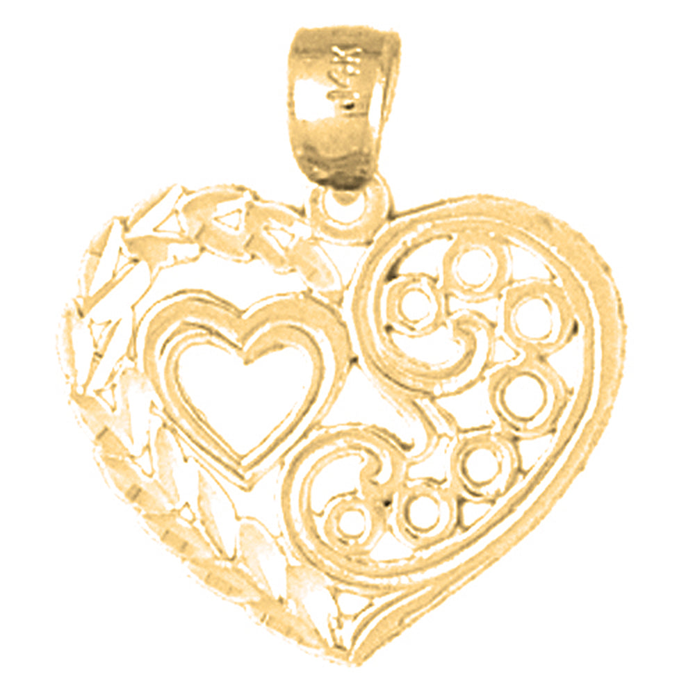 14K or 18K Gold Heart Pendant