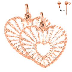 14K or 18K Gold Heart Earrings