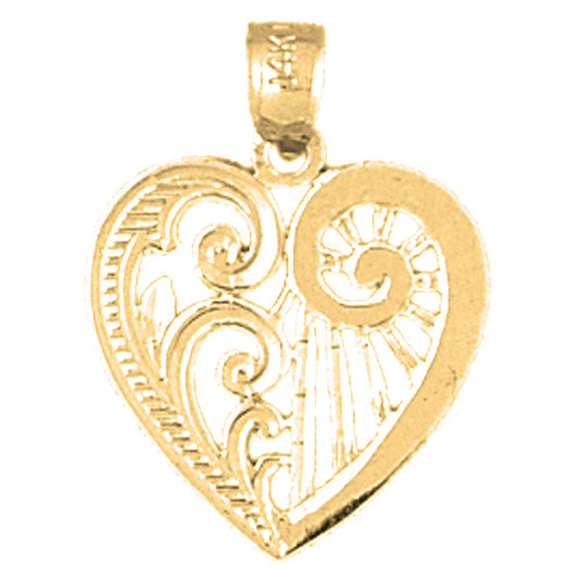 14K or 18K Gold Heart Pendant