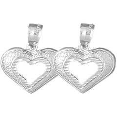 Sterling Silver 18mm Heart Earrings