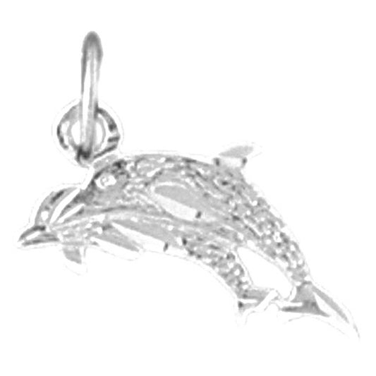 14K or 18K Gold Dolphin Pendant