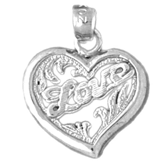 14K or 18K Gold Love Heart Pendant