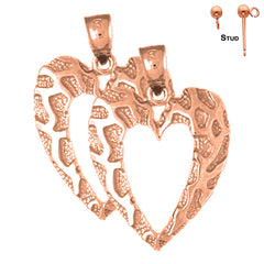 14K or 18K Gold Heart Earrings