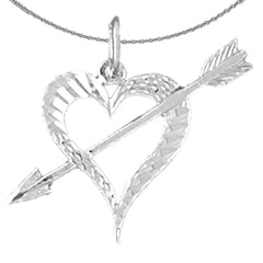 14K or 18K Gold Heart And Arrow Pendant