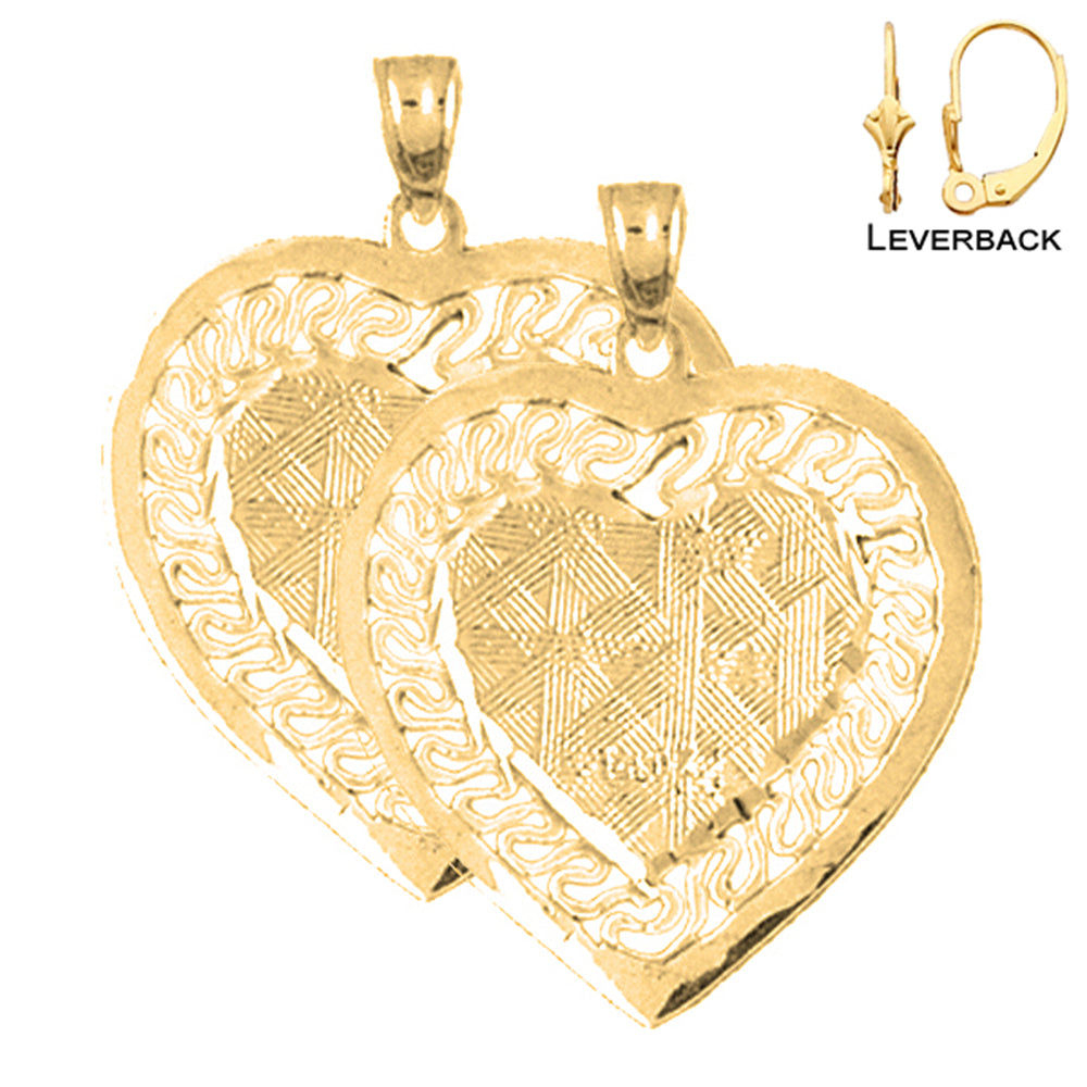 14K or 18K Gold Heart Earrings