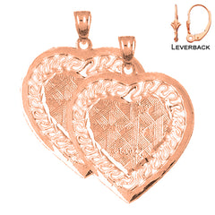 14K or 18K Gold Heart Earrings