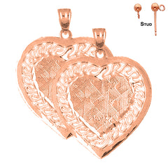 14K or 18K Gold Heart Earrings